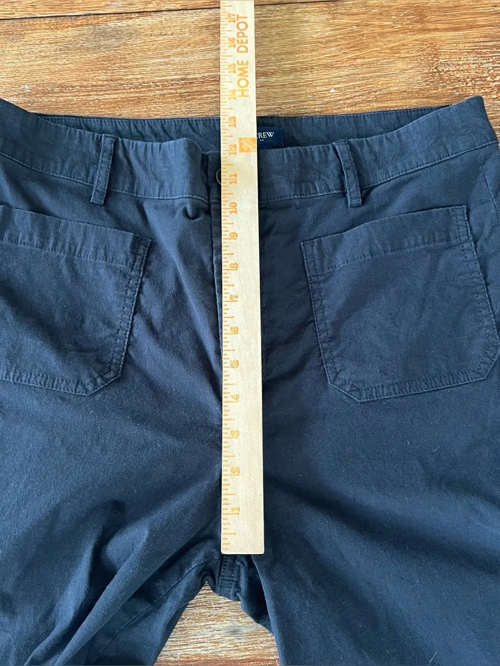 J.Crew Factory Lizzie High Rise Patch Pocket Wide Leg Pants Black Size 31